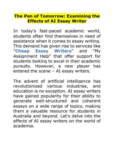 How to Maximize the Potential of your AI Essay Writer